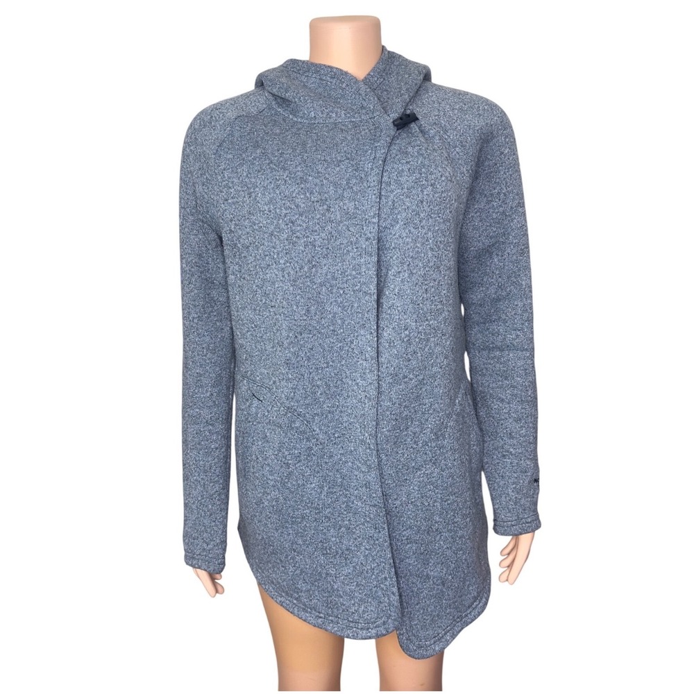 The North Face Women's Crescent Fleece Hooded Wrap Size S/P Heather Gray